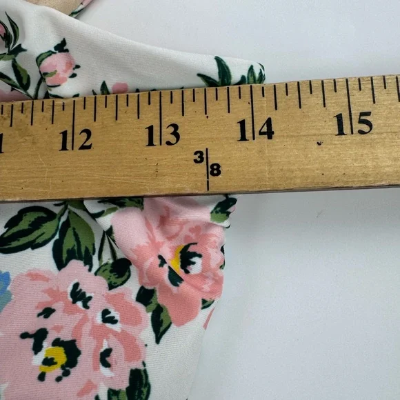 Lime Ricki Somerset Floral Shoulder Tie V-Neck One-Piece swimsuit Medium NWOT - Picture 11 of 12